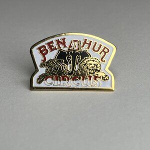 Ben Hur Shrine Circus Tiger Lion Elephant Lapel Pin Hat Vest 1993